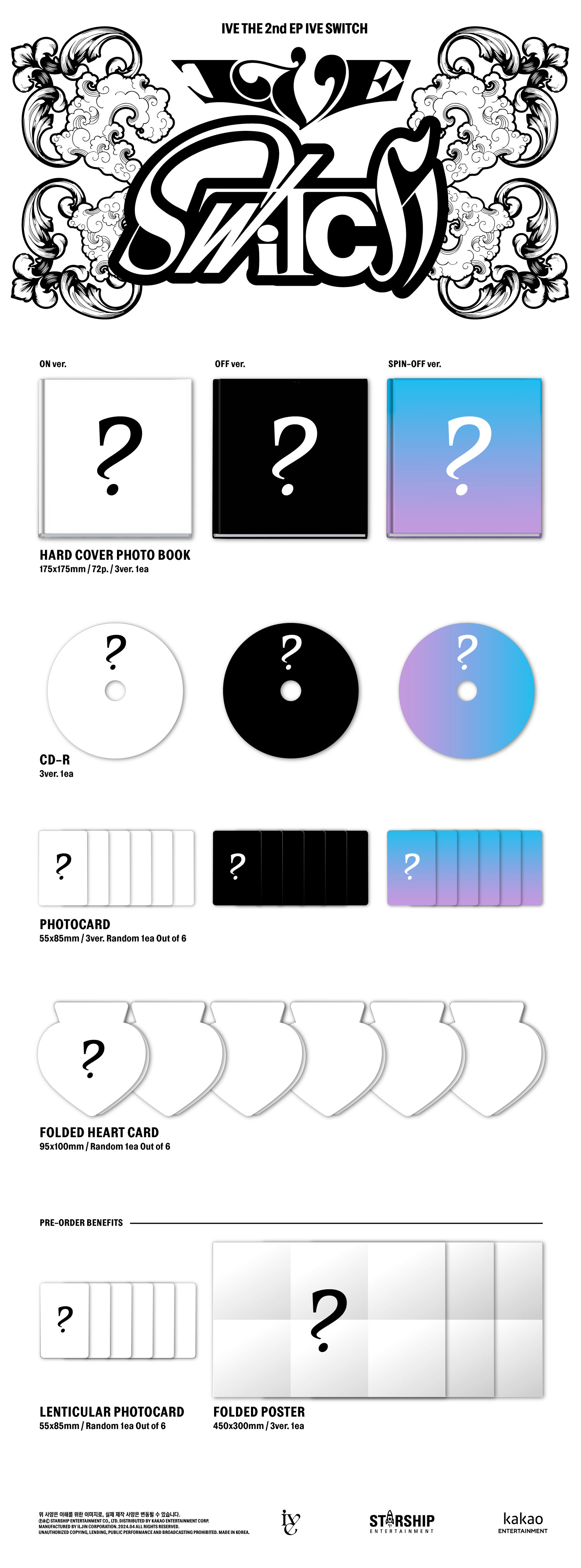 IVE - THE 2nd EP [IVE SWITCH] (VER SET / DIGIPACK SET) + Random Photocards (STARSHIP SQUARE)