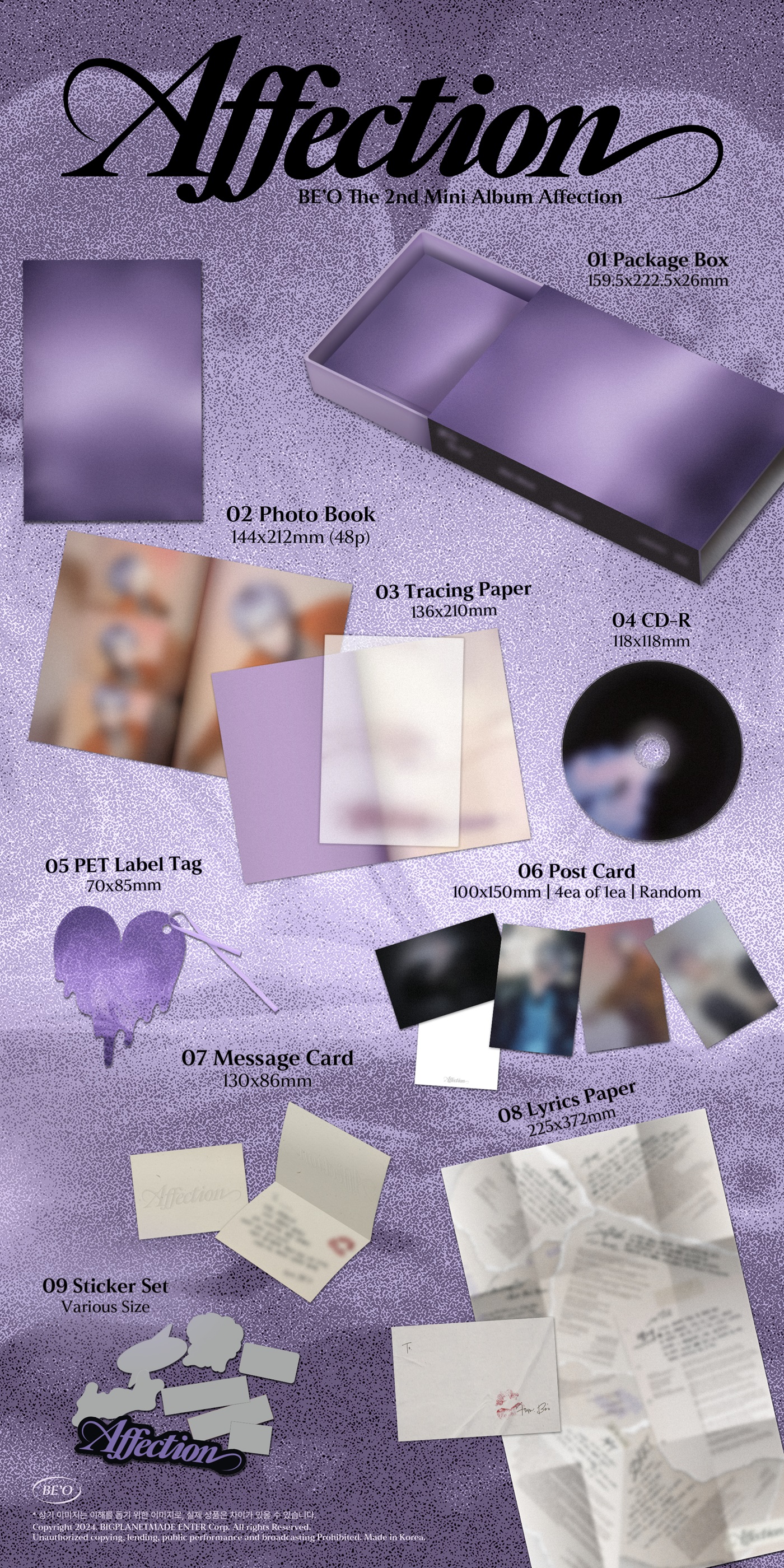 BE'O - The 2nd Mini Album : Affection [BOX ver.]