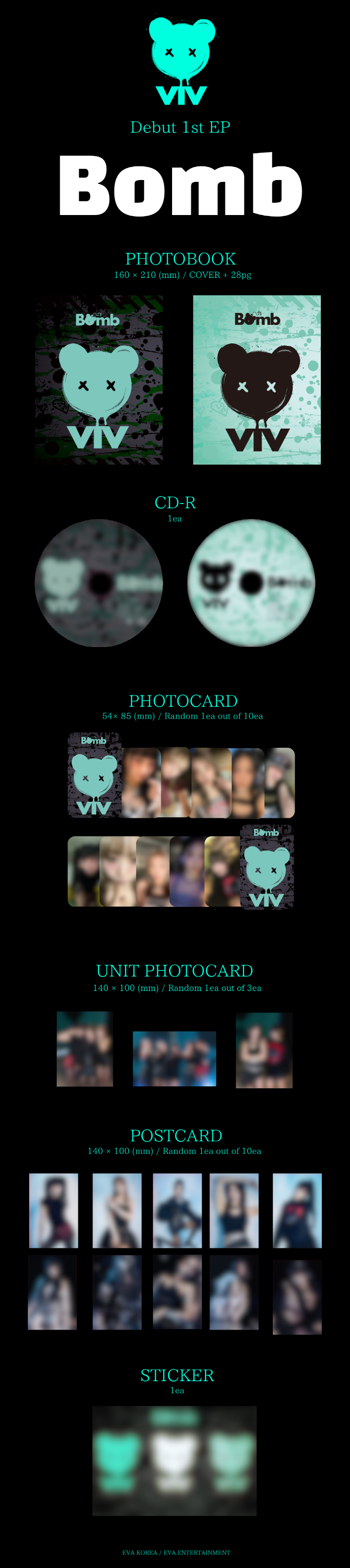 ViV - Debut 1st EP [Bomb] (Random Ver.)