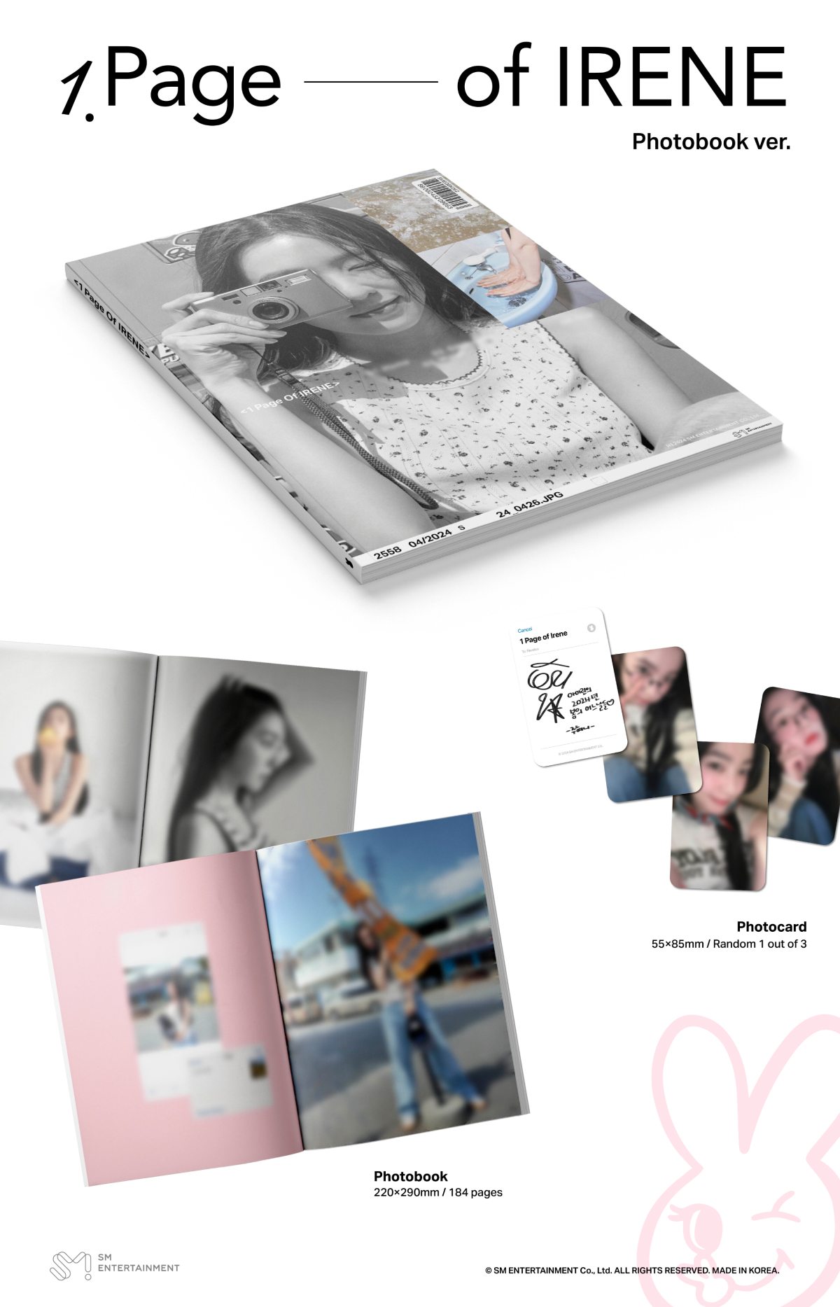 IRENE (Red Velvet) - [1 Page of IRENE] PHOTOBOOK + Random Photocard (KPOP MERCH)