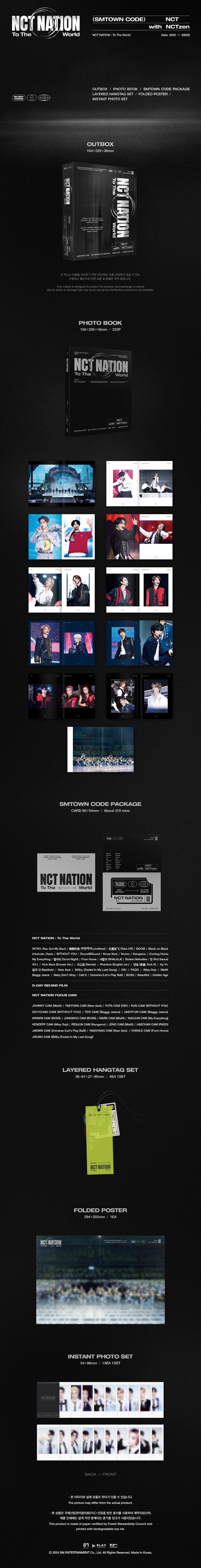 NCT - 2023 NCT CONCERT [NCT NATION : To The World in INCHEON SMTOWN CODE] + Mini Postcard