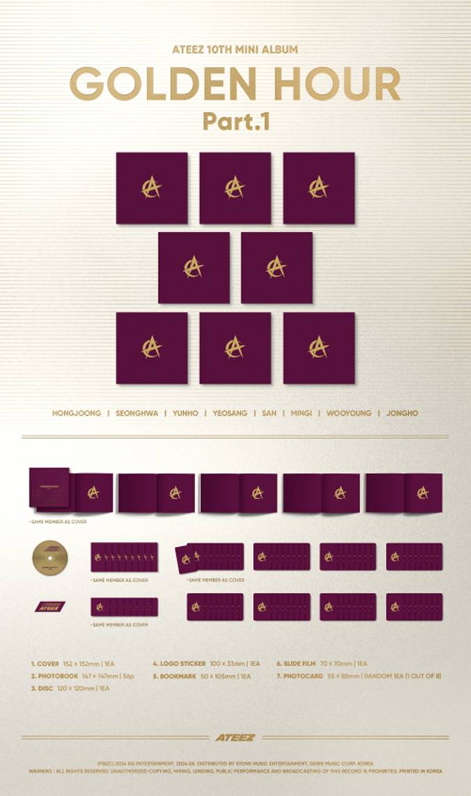 ATEEZ - 10th Mini Album [GOLDEN HOUR : Part.1] (Digipak VER.)(Random Ver.)