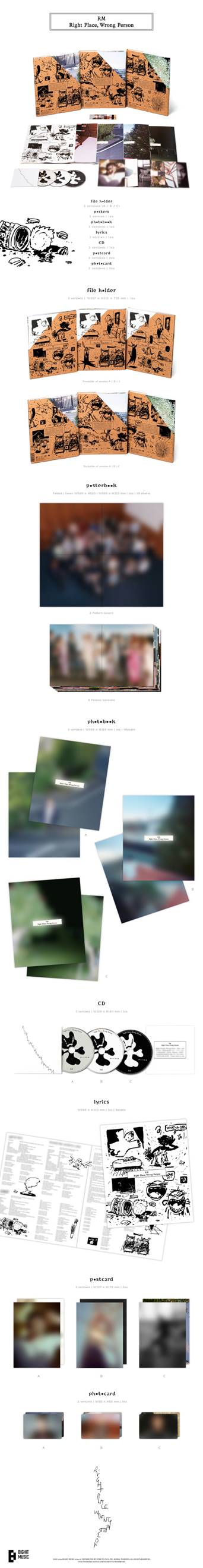 RM (BTS) - 2nd Solo Album [Right Place, Wrong Person] (Random Ver.)