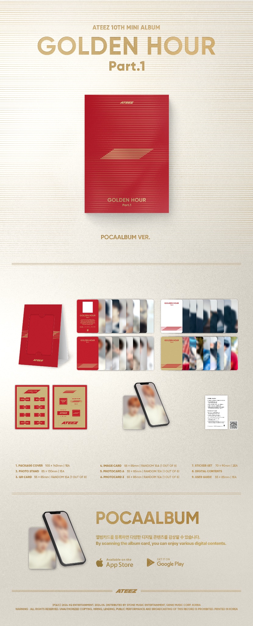 ATEEZ - 10th Mini Album [GOLDEN HOUR : Part.1] (POCAALBUM)