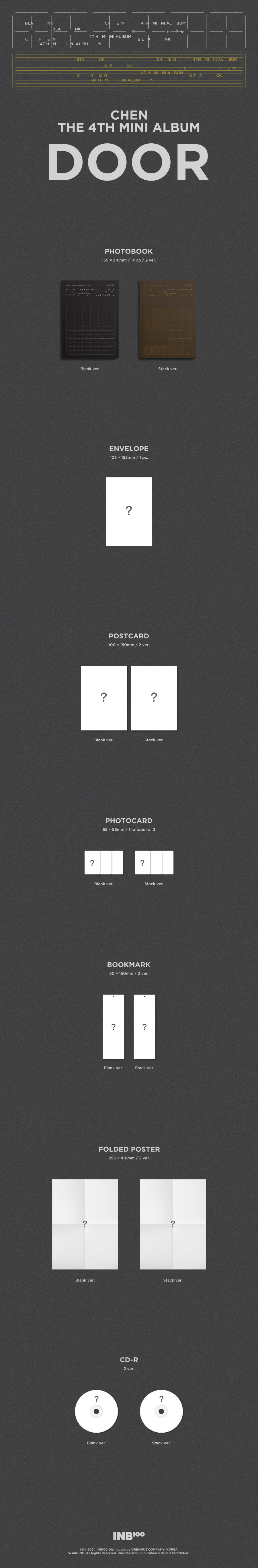 CHEN - 4th Mini Album [DOOR] (Random Ver.)