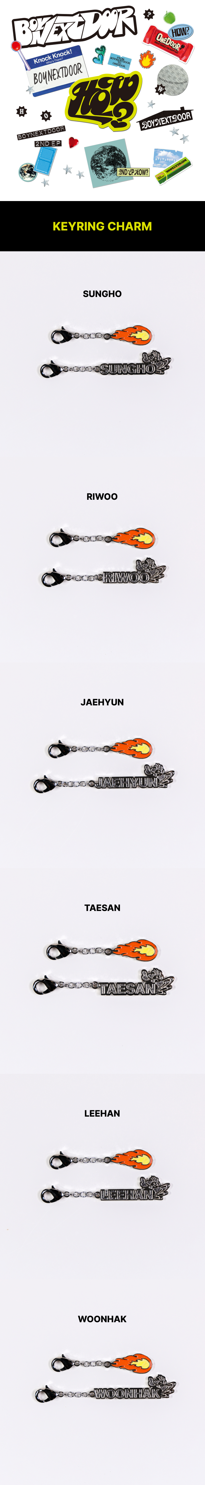 BOYNEXTDOOR - 'GROUND in THE HYUNDAI' KEYRING CHARM (RIWOO VER)