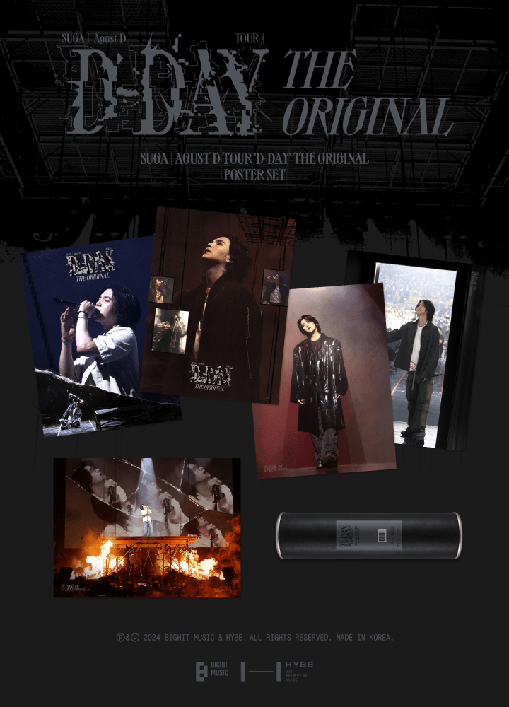 SUGA (BTS) - Agust D TOUR 'D-DAY' POSTER SET - TOUR 'D-DAY' The Original