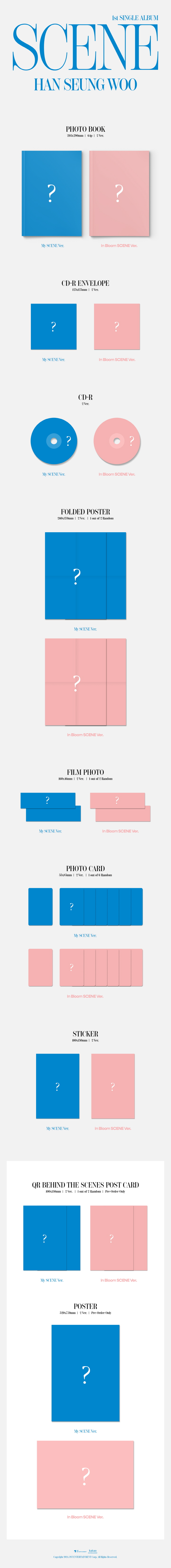 HAN SEUNG WOO - 1st Single Album [SCENE] (Random)