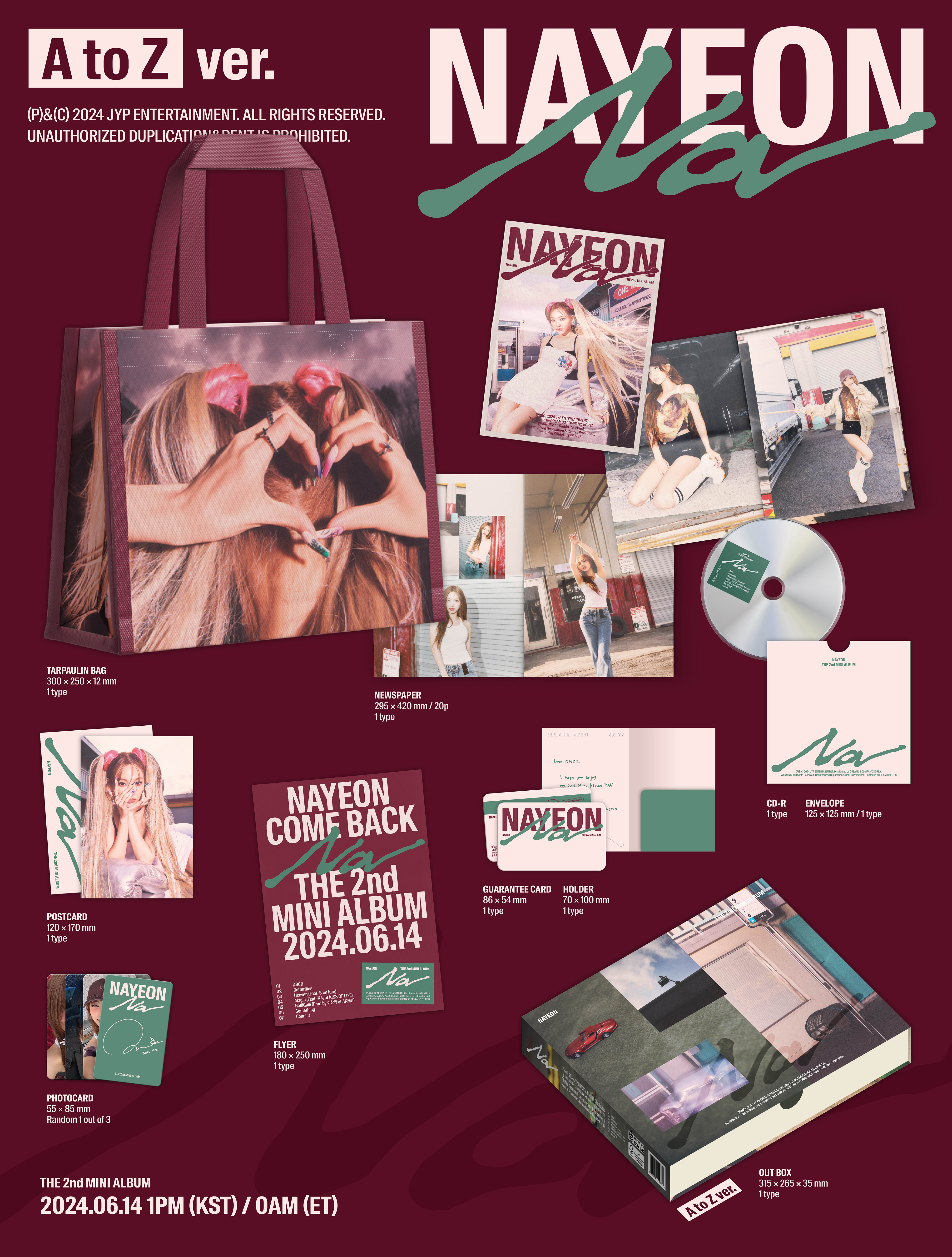 NAYEON (TWICE) - THE 2nd MINI ALBUM 'NA' (Limited Edition A to Z ver.)