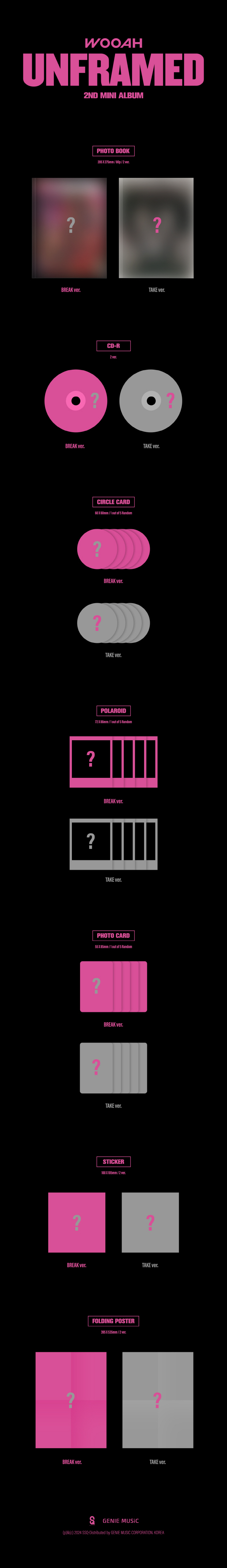 WOOAH - 2nd Mini Album [UNFRAMED] (Random Ver.)