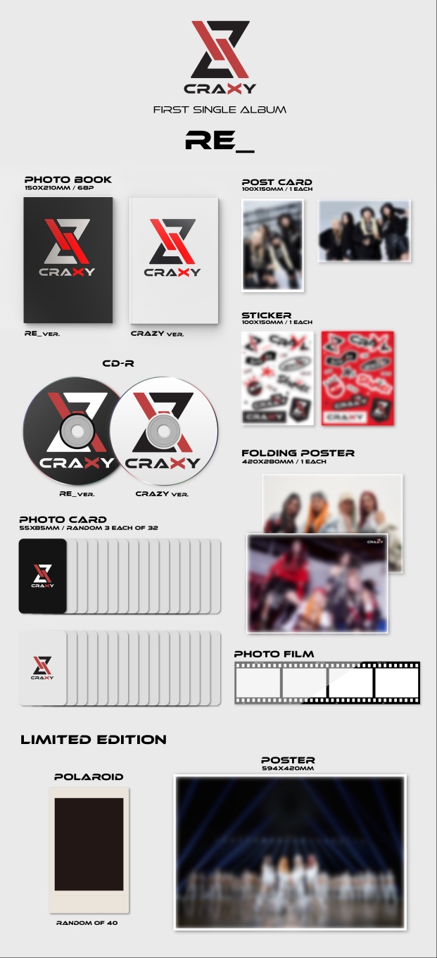 CRAXY - 1st Single Album [RE_] (Random Ver.)