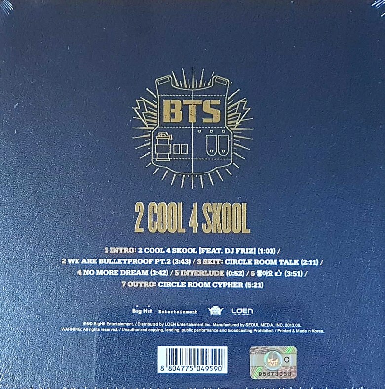 BTS - single Album [2 COOL 4 SKOOL]