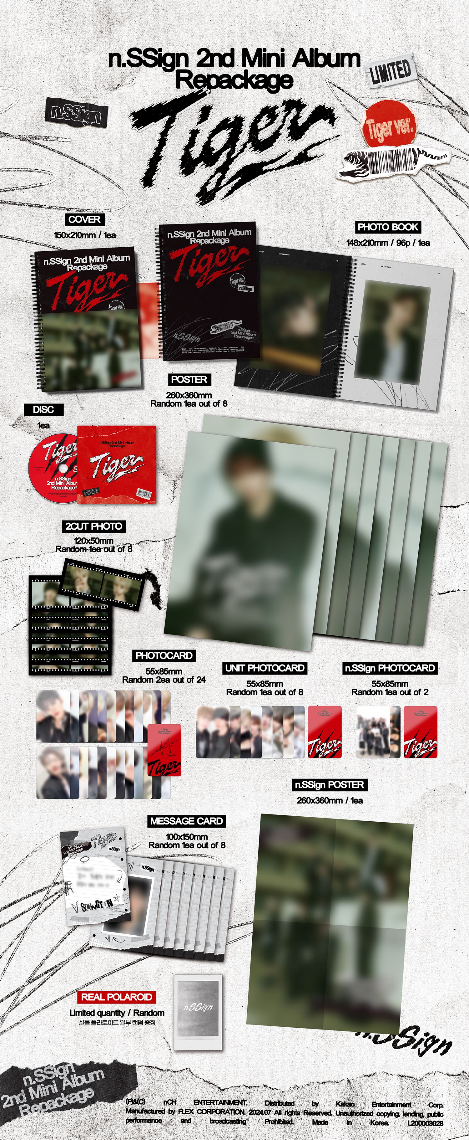 n.SSign - 2nd Mini Album Repackage [Tiger] (Limited Edition) (Random Ver.)
