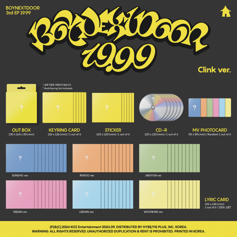 BOYNEXTDOOR - 3rd EP [19.99] (Clink ver.) (Random Ver.)