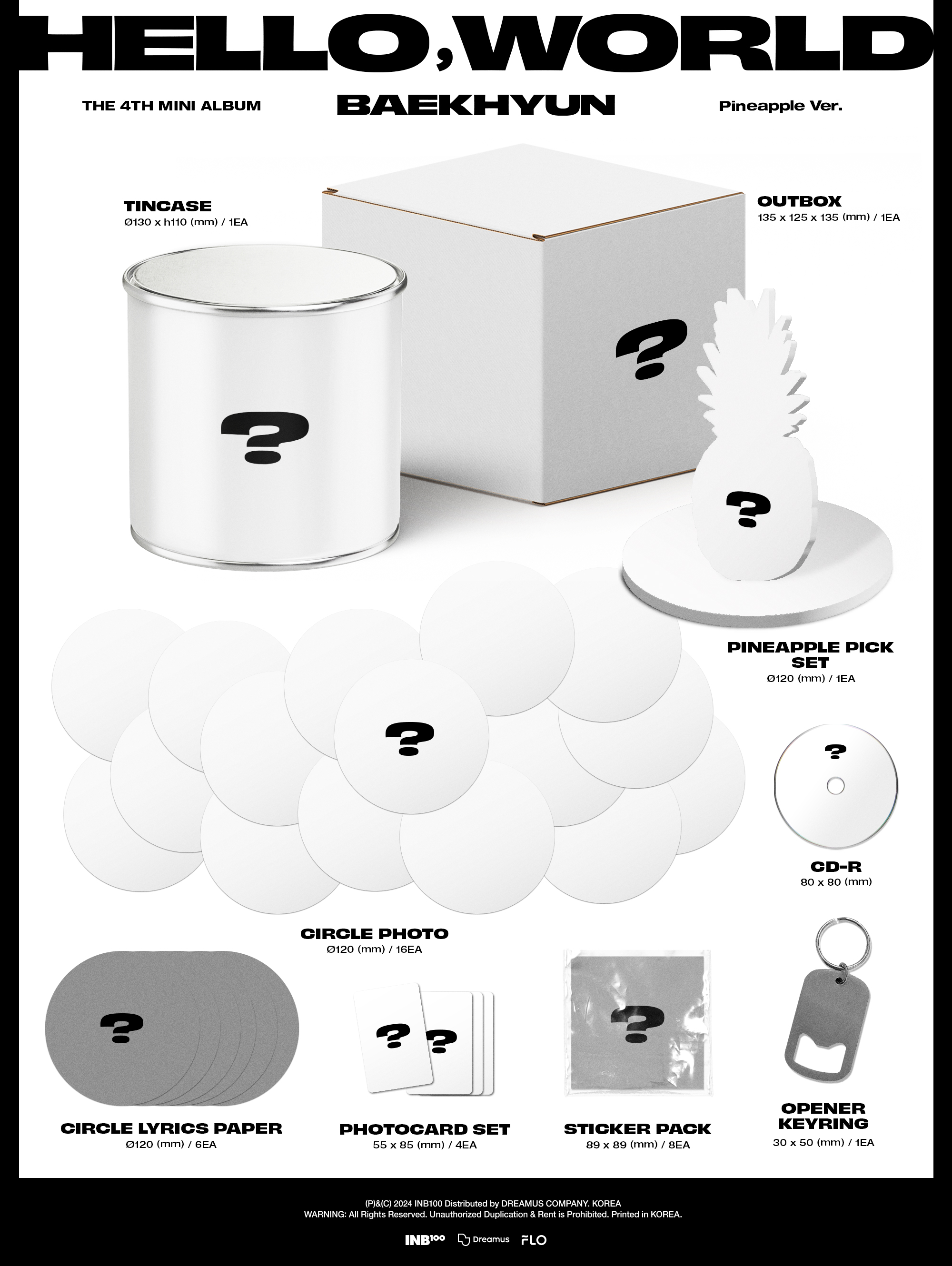 BAEKHYUN - 4th Mini Album [Hello,World] (Pineapple Ver.)