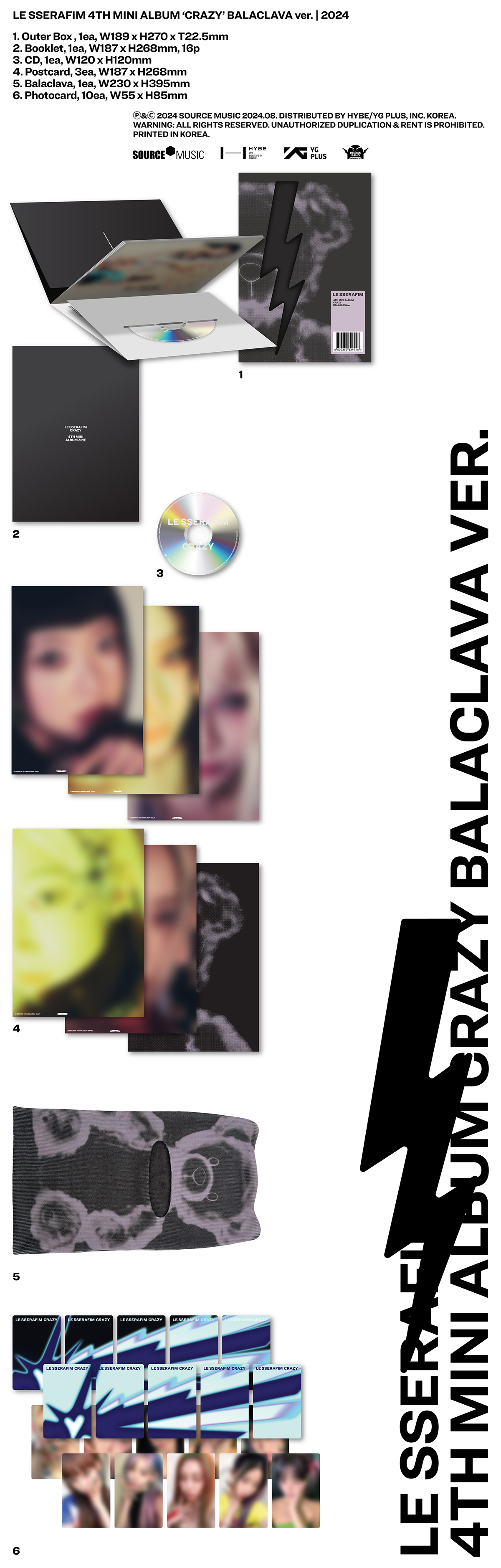LE SSERAFIM - 4th Mini Album [CRAZY] (Random Ver.)