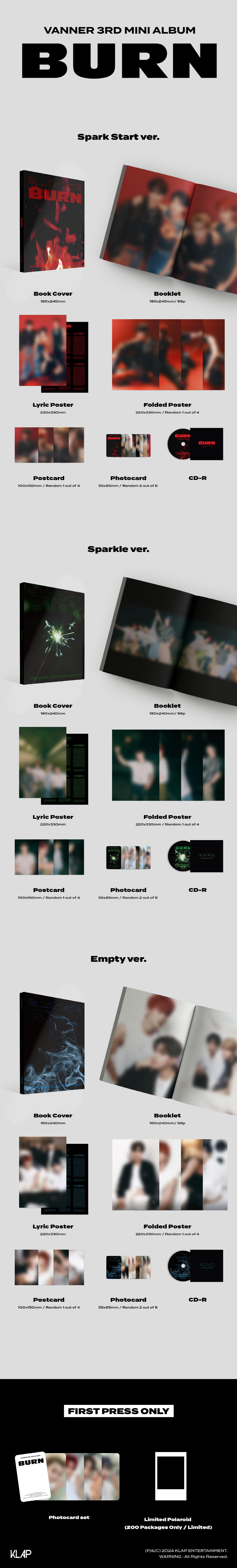VANNER - 3RD MINI ALBUM [BURN]