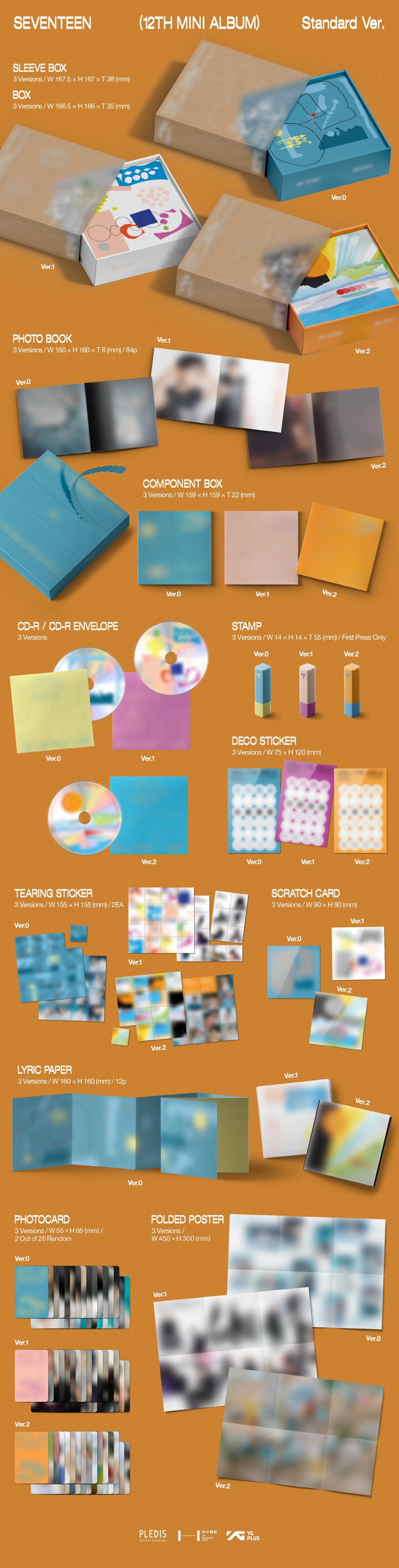 SEVENTEEN - 12th Mini Album [SPILL THE FEELS] (Random Ver.)