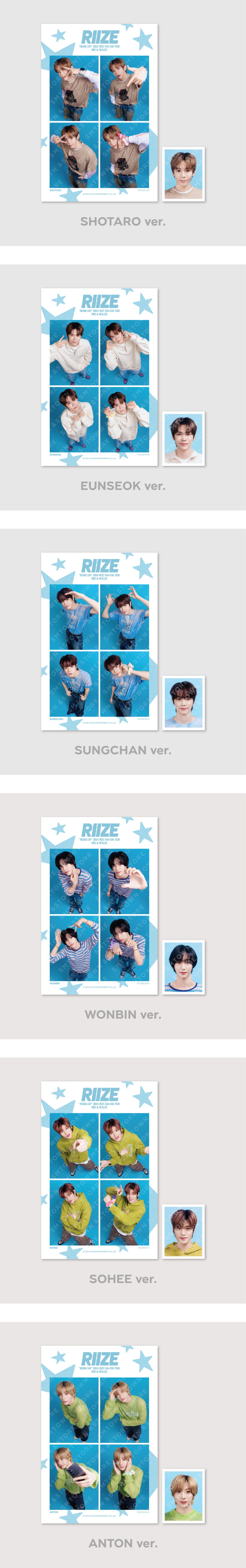 RIIZE - [2nd] 2024 RIIZE FAN CON ‘RIIZING DAY FINALE’ 4 CUT + ID PHOTO SET (EUNSEOK)