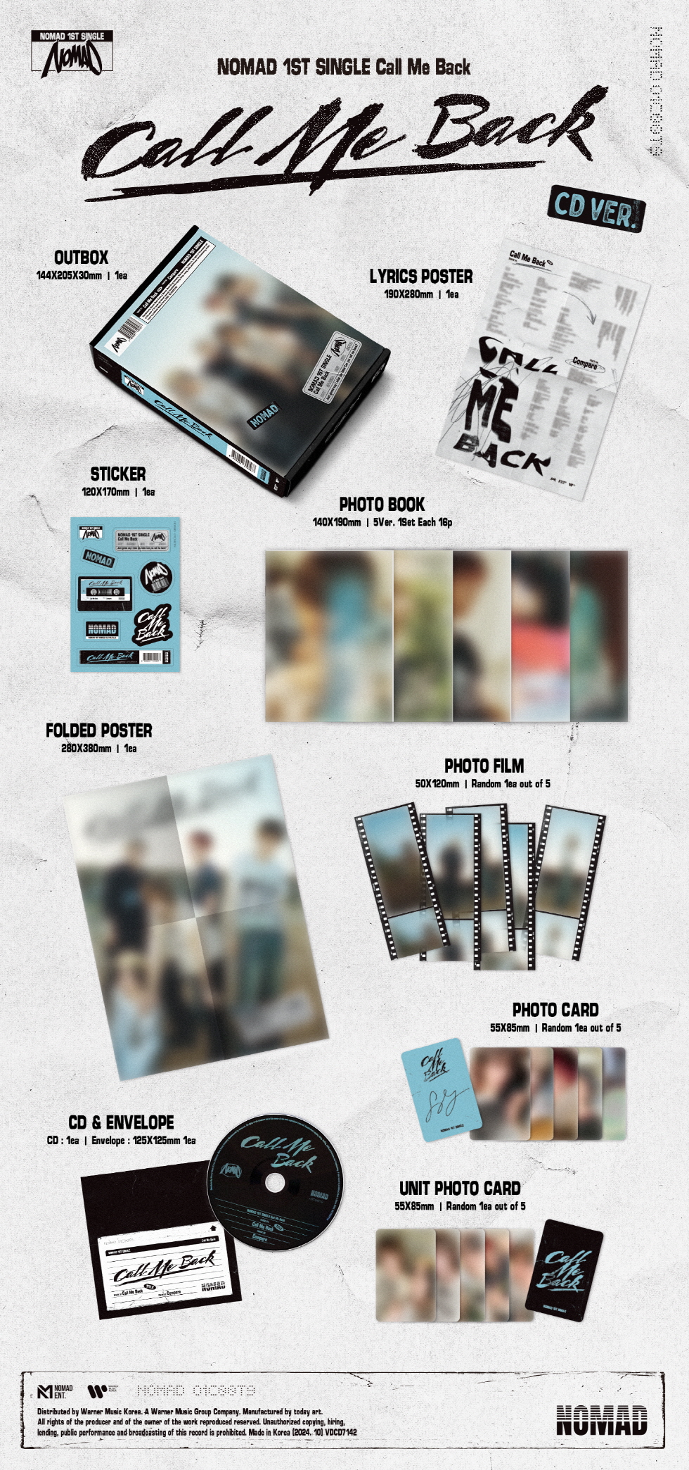 NOMAD - 1st single [Call Me Back] (CD Ver.)
