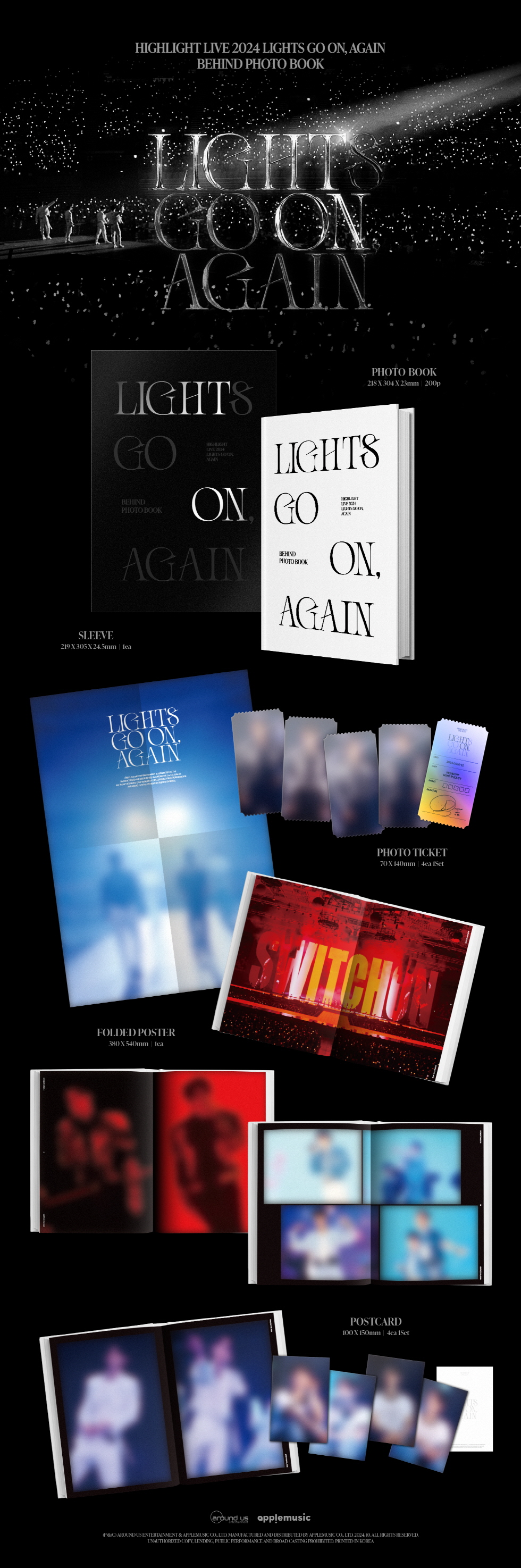 HIGHLIGHT - LIVE 2024 [LIGHTS GO ON, AGAIN] BEHIND PHOTO BOOK