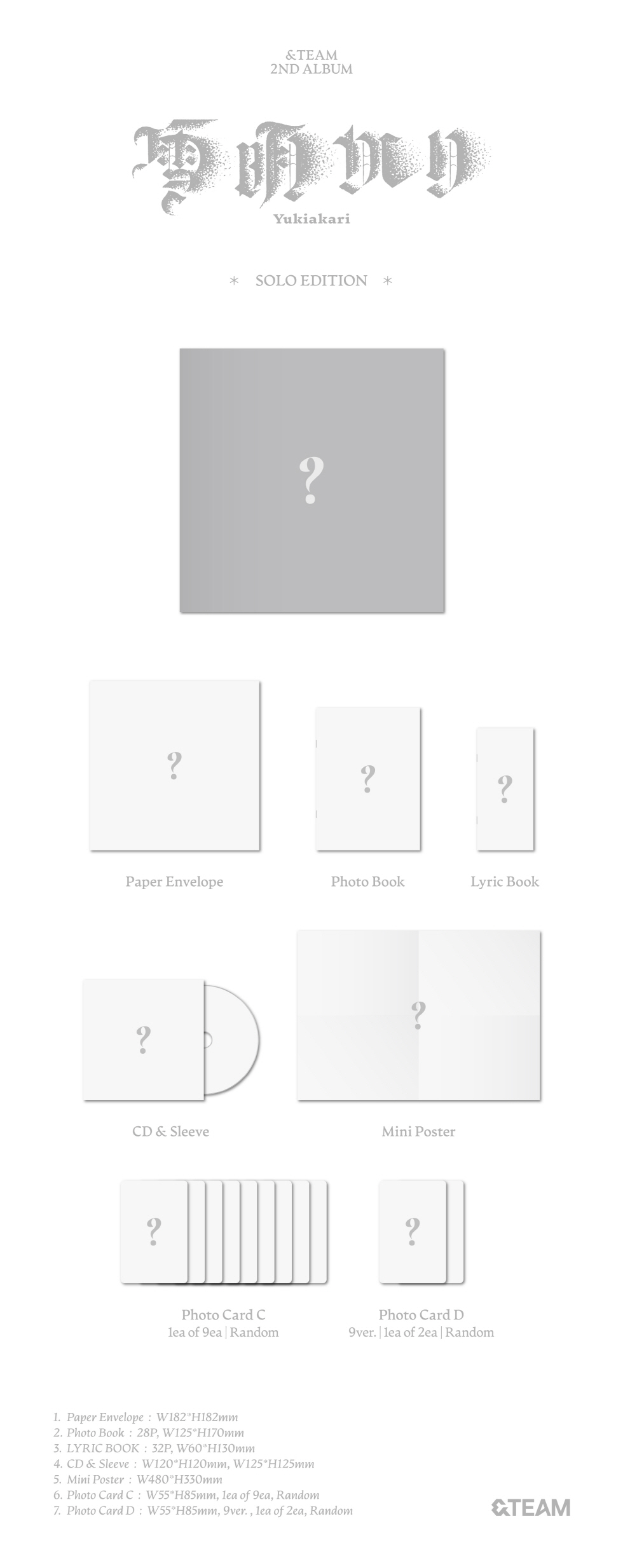 앤팀 (&TEAM) - 2nd ALBUM [Yukiakari] SOLO EDITION - MAKI -