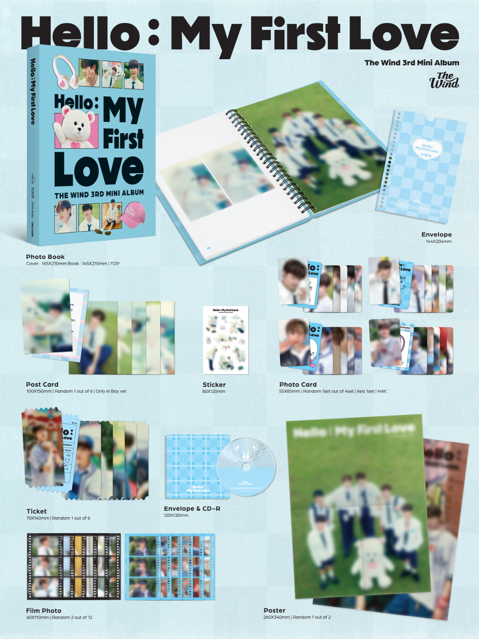 The Wind - 3rd Mini Album [Hello My First Love] (Random ver.)