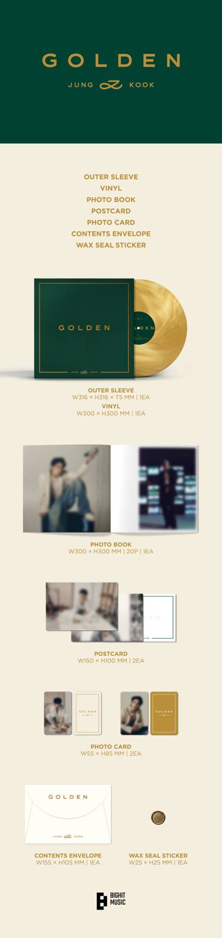 JUNGKOOK (BTS) - GOLDEN LP