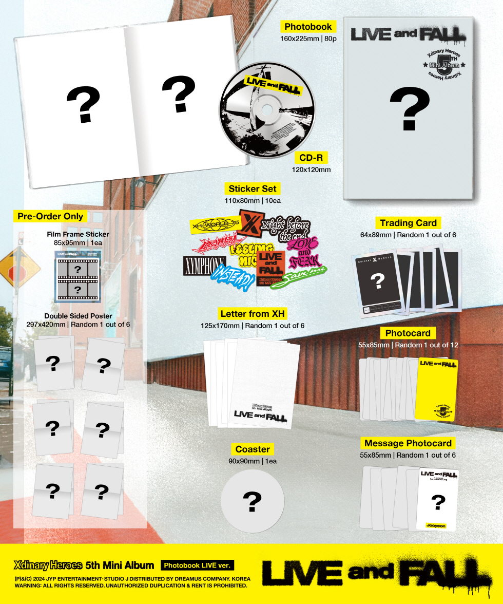 Xdinary Heroes - 5th Mini Album [LIVE and FALL] Photobook ver. (Random ver)
