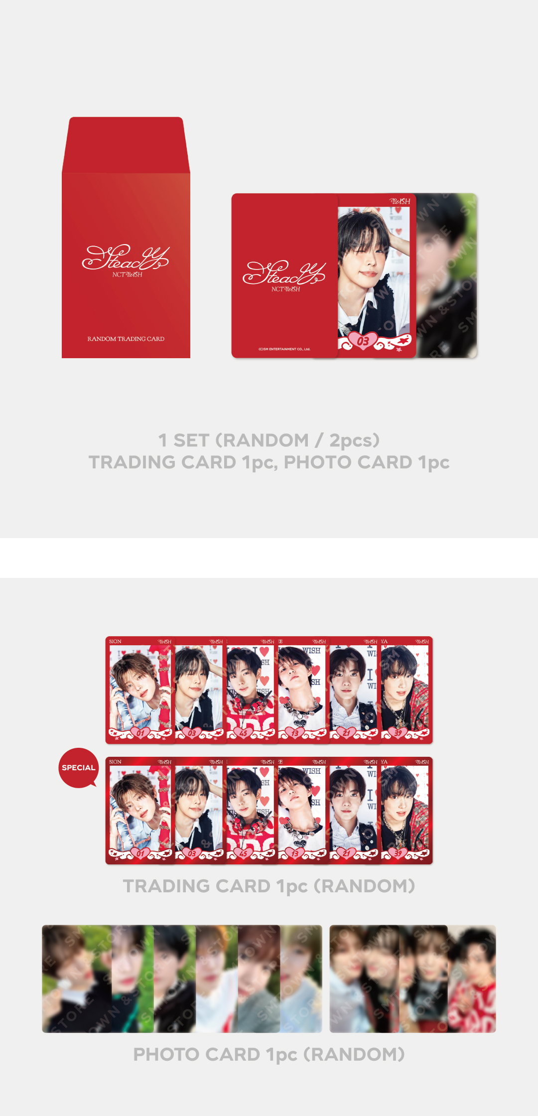 NCT WISH - Steady - RANDOM TRADING CARD SET_A VER.