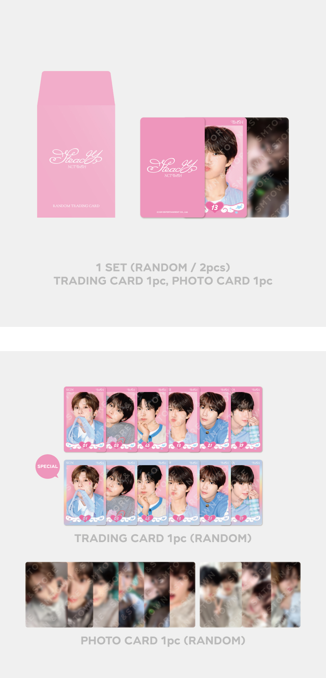 NCT WISH - Steady - RANDOM TRADING CARD SET_B VER.