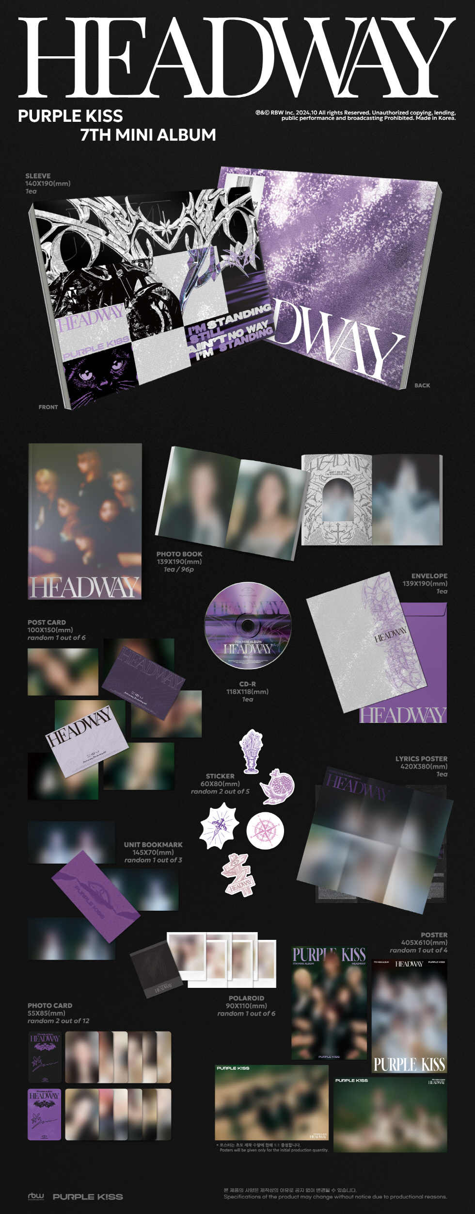 PURPLE KISS - 7th Mini Album [HEADWAY]