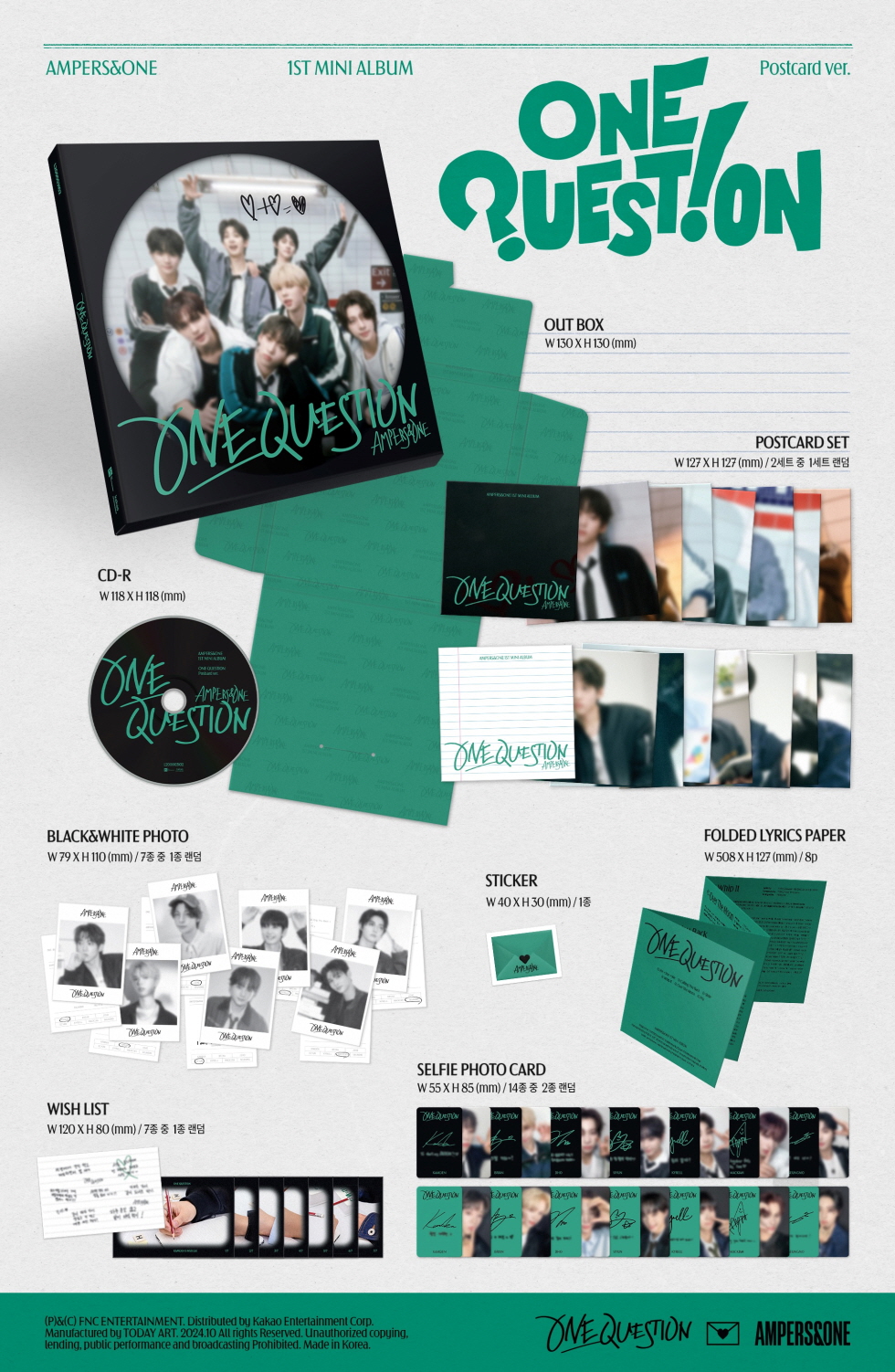 AMPERS&ONE - 1ST MINI ALBUM [ONE QUESTION] (Postcard ver.)