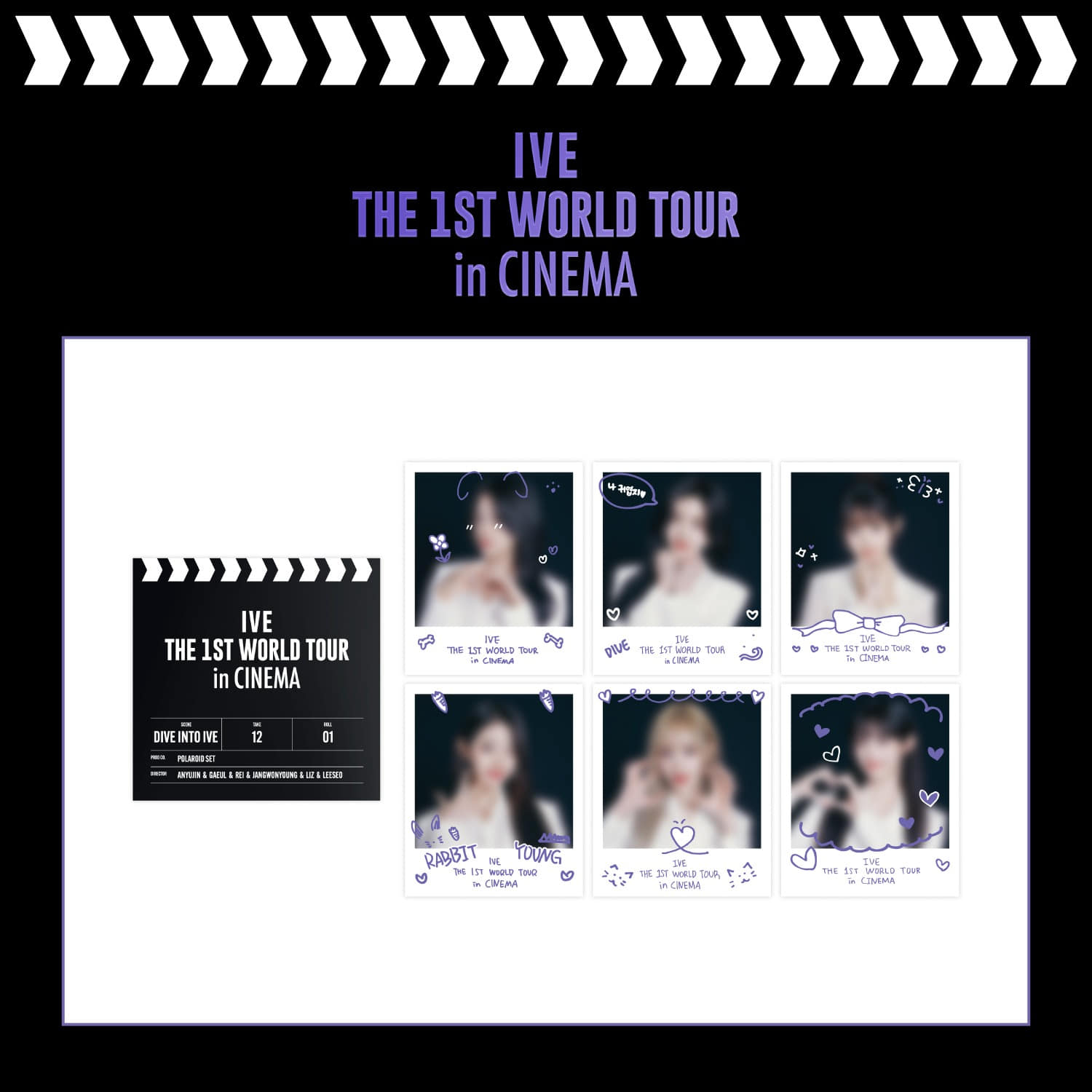 IVE - POP-UP STORE [THE 1ST WORLD TOUR in CINEMA] MD : POLAROID SET