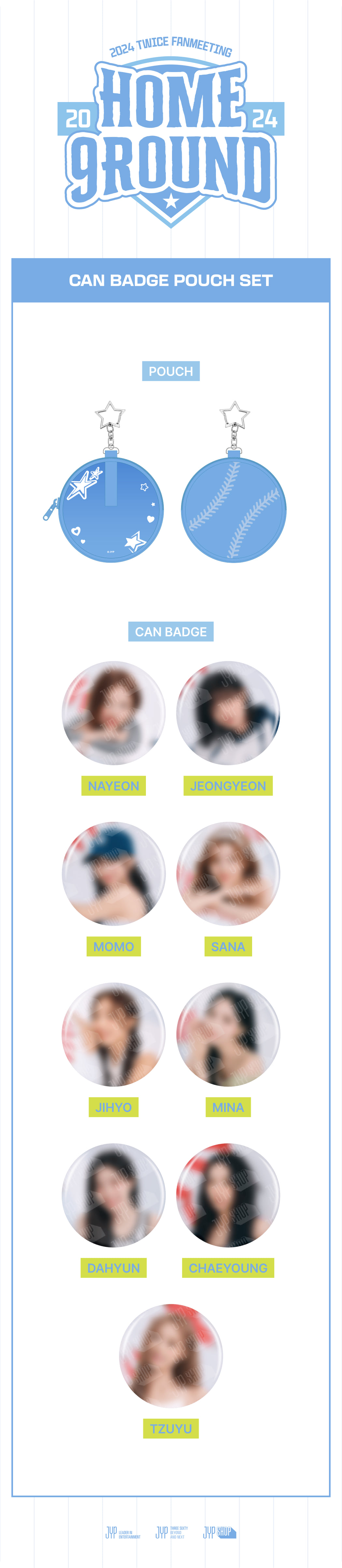 TWICE - 'HOME 9ROUND' CAN BADGE POUCH SET (JEONGYEON)