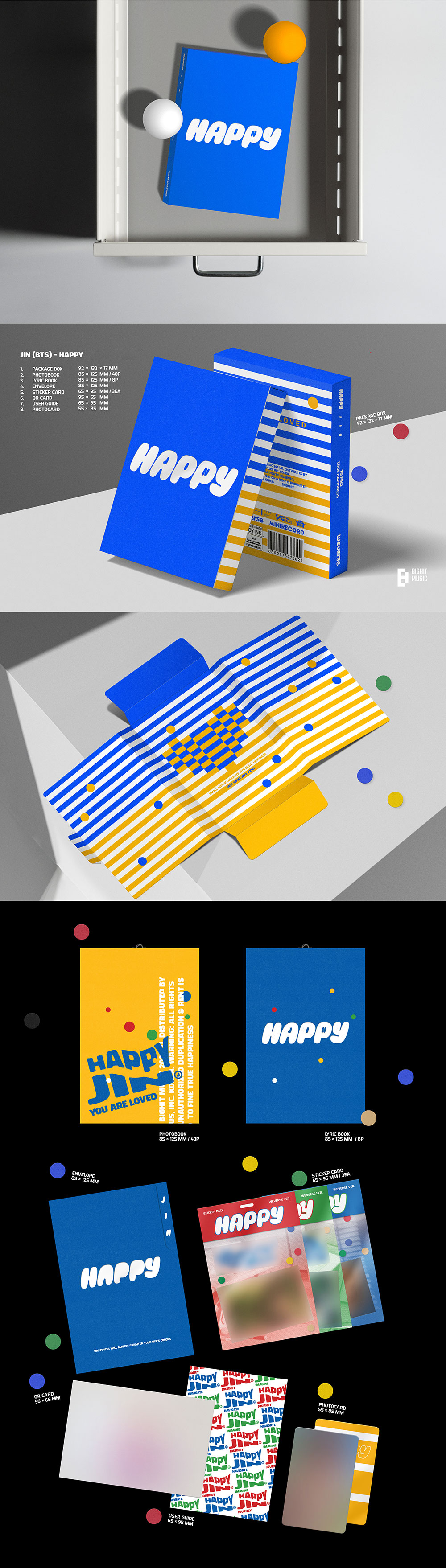 JIN (BTS) - 1th Mini Album [HAPPY] (Weverse Albums ver.)