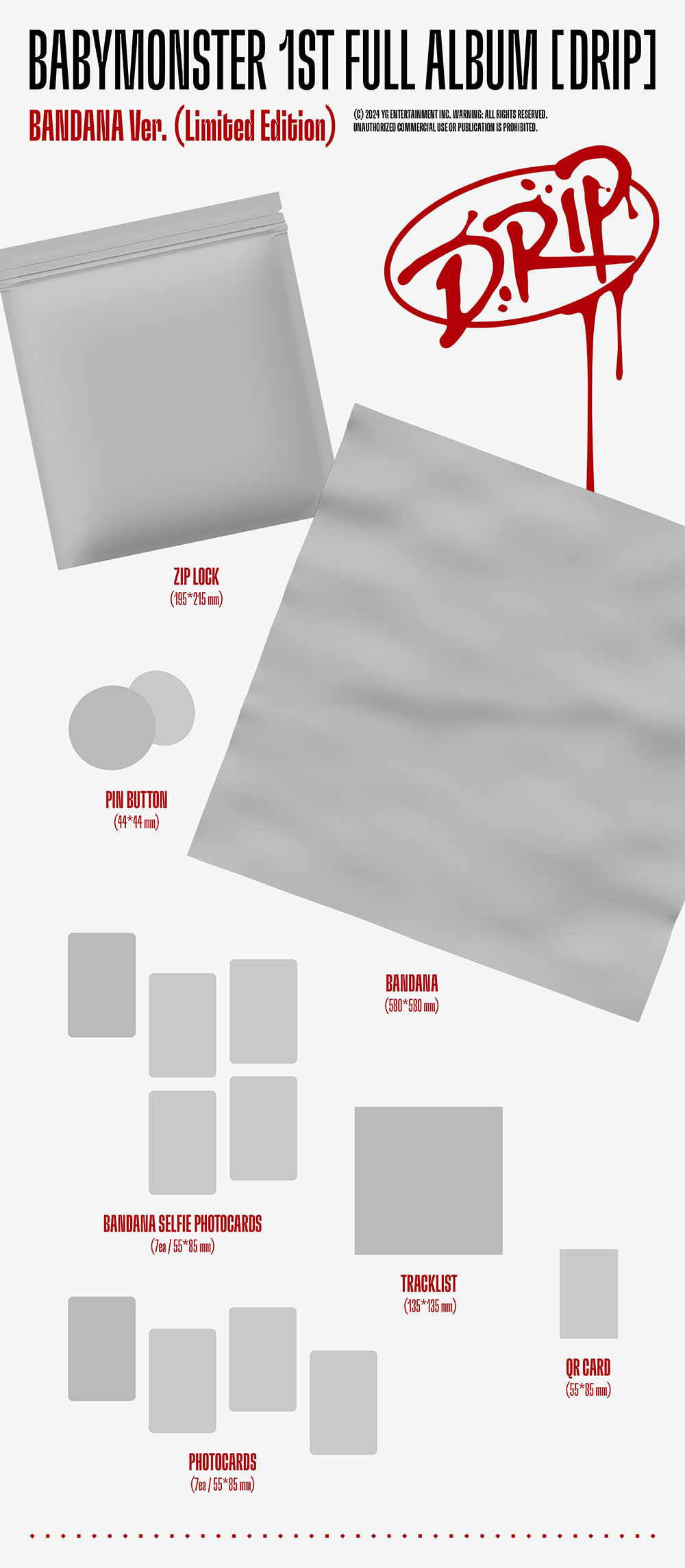 BABYMONSTER - 1st FULL ALBUM [DRIP] (BANDANA Ver.) (Limited Edition)