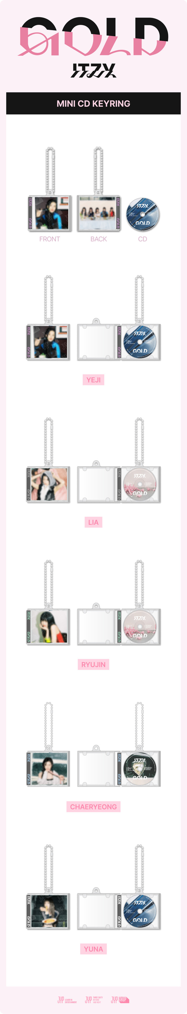 ITZY - ITZY [GOLD] POP-UP STORE - MINI CD KEYRING - YUNA -