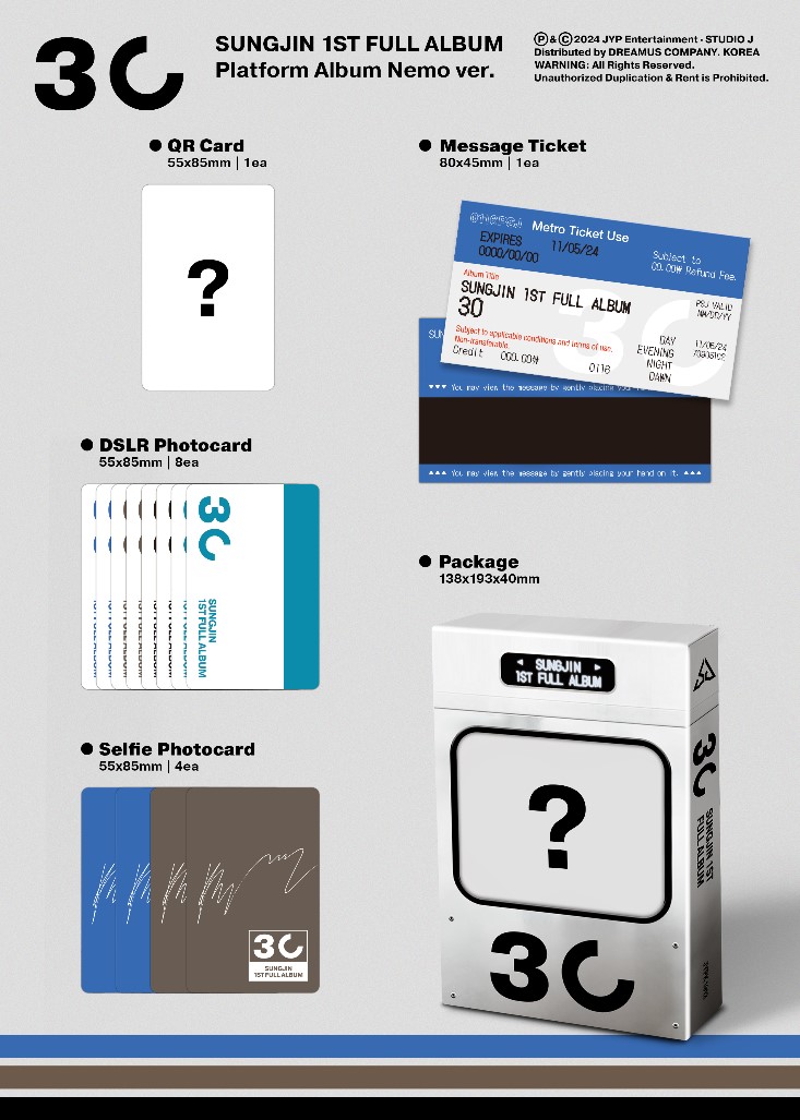 SUNGJIN (DAY6) - 1ST FULL ALBUM [30] (Platform Album)