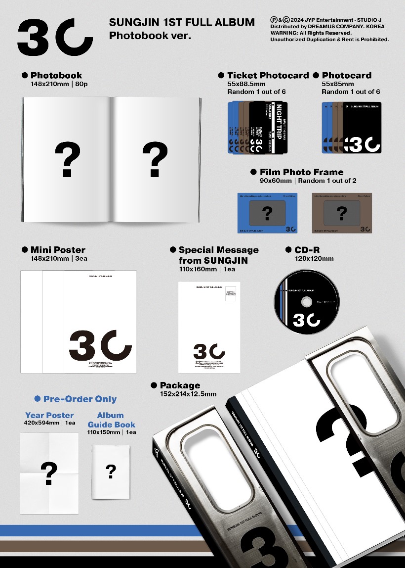 SUNGJIN (DAY6) - 1ST FULL ALBUM [30] (Photobook ver.)