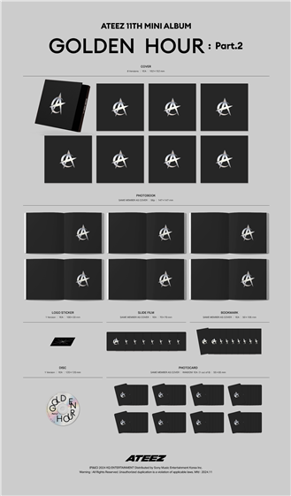 ATEEZ - 11th Mini Album [GOLDEN HOUR : Part.2] (DIGIPACK VER.) (Random ver.)