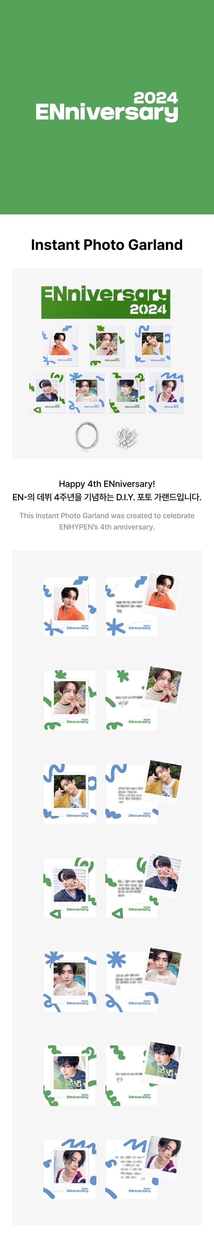 ENHYPEN - 2024 ENniversary Instant Photo Garland