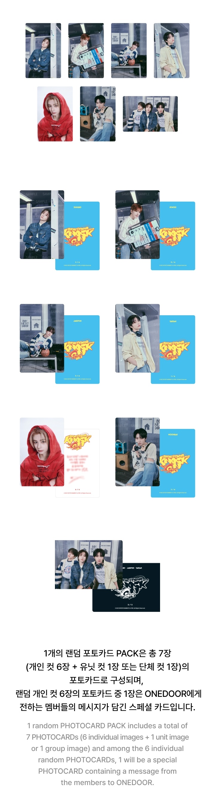 BOYNEXTDOOR - BOYNEXTDOOR TOUR ‘KNOCK ON Vol.1’ PHOTOCARD SET