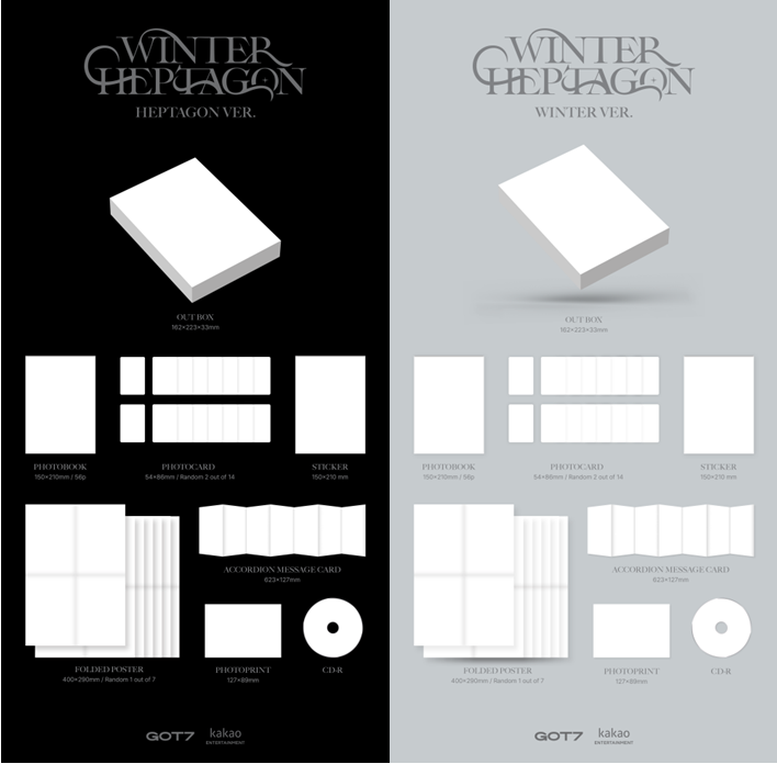 GOT7 - MINI ALBUM [WINTER HEPTAGON] (WINTER VER./ HEPTAGON VER.) (Random Ver.)