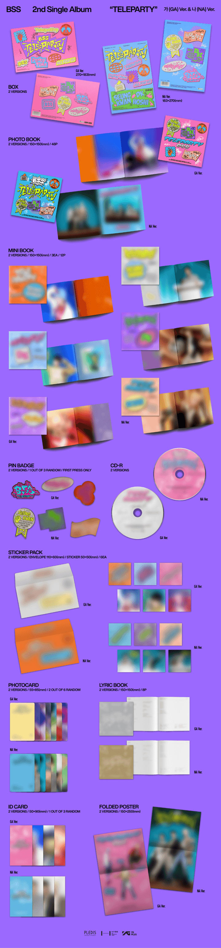 SEVENTEEN - [LUCKY DRAW] BSS 2nd Single Album 'TELEPARTY' (Set) + 2 Random Photocards (WS)