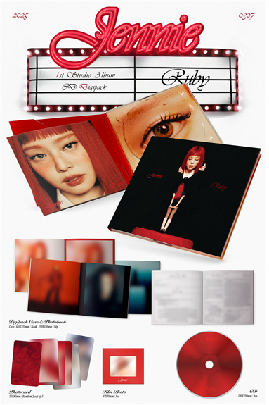 JENNIE - The 1st Studio Album [Ruby] (CD Digipack)