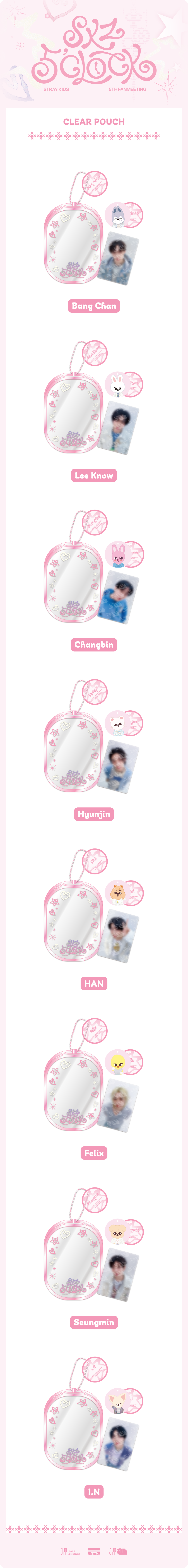 Stray Kids - 'SKZ 5'CLOCK' CLEAR POUCH (Lee Know)