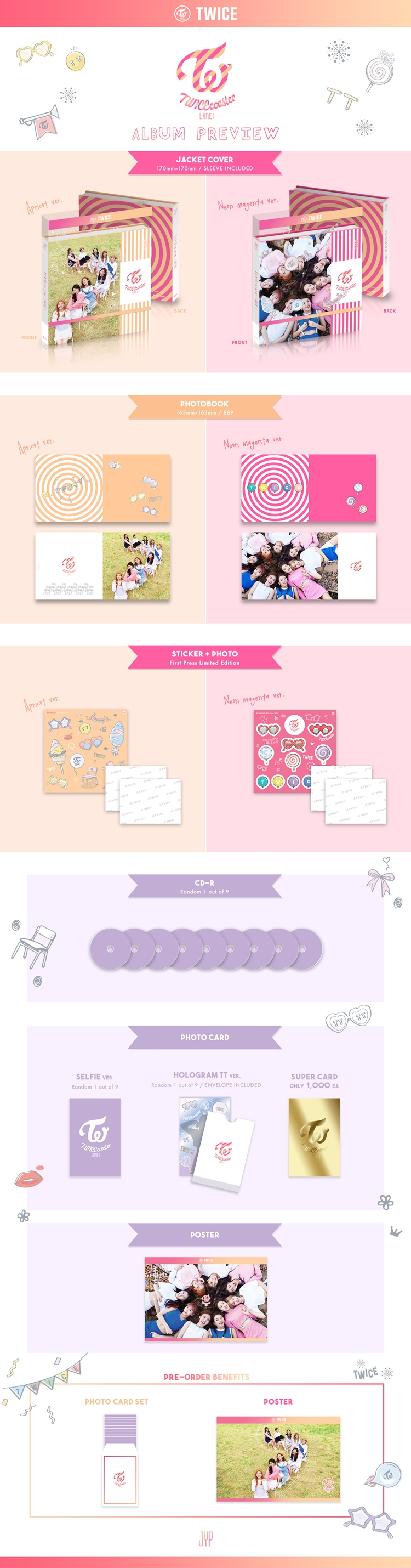 TWICE - 3rd Mini / TWICECOASTER : LANE 1 (Random ver.)