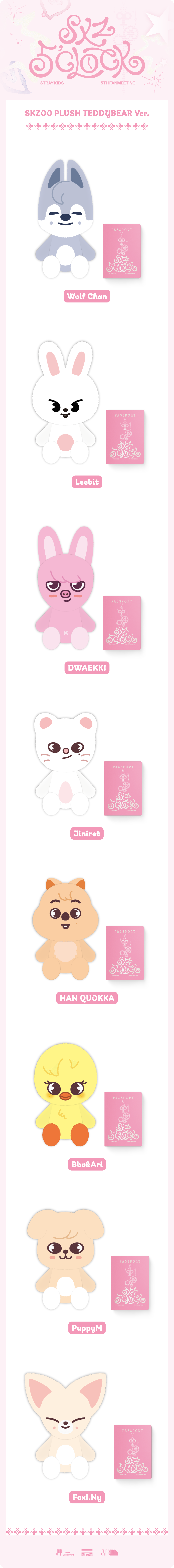 Stray Kids - 5th Fanmeeting [SKZ 5'CLOCK] : SKZOO PLUSH TEDDYBEAR Ver. (HAN QUOKKA)