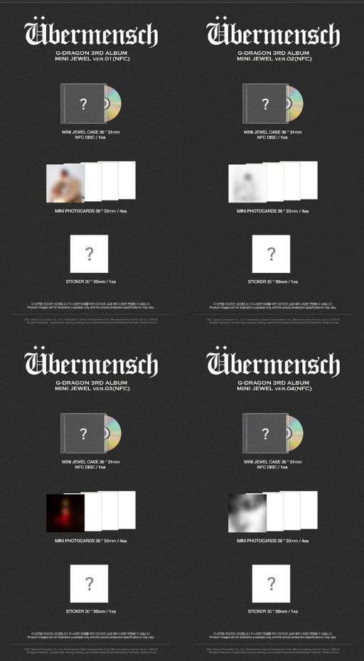 G-DRAGON - 3RD ALBUM [Übermensch] (MINI JEWEL ver.) (NFC) (Random Ver.)